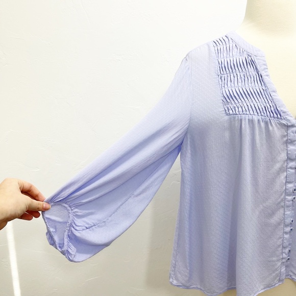 2/$20!!!! Maeve Anthro Periwinkle Pintuck Peasant Blouse Size 8 - Picture 5 of 8